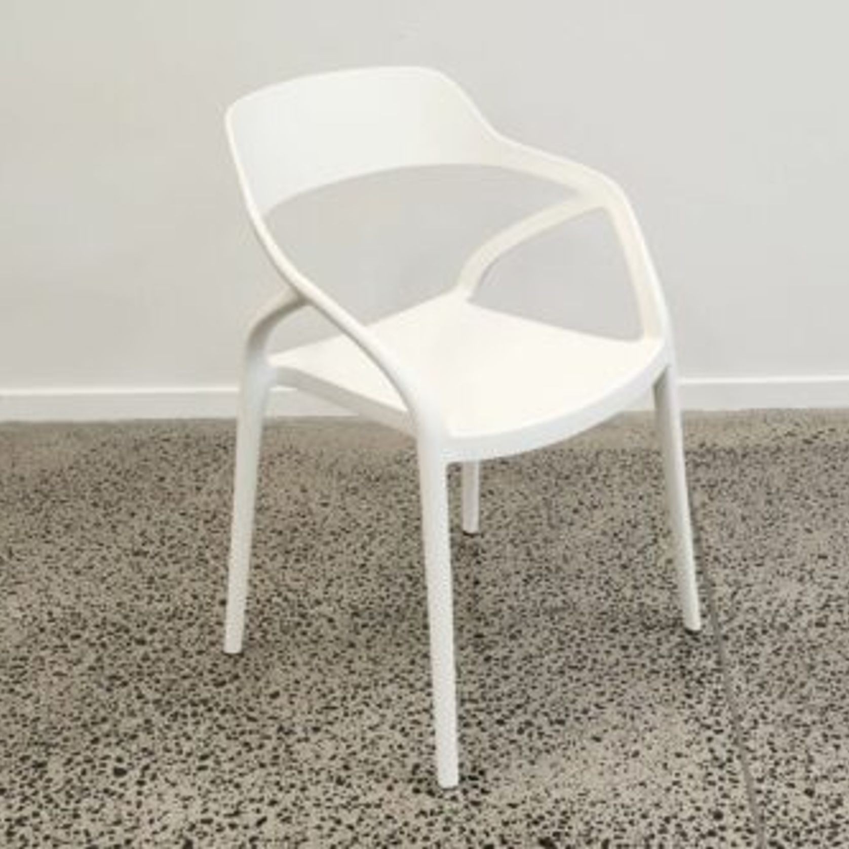 Lyra Resin Dining Chair - White gallery detail image