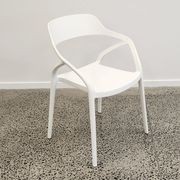 Lyra Resin Dining Chair - White gallery detail image