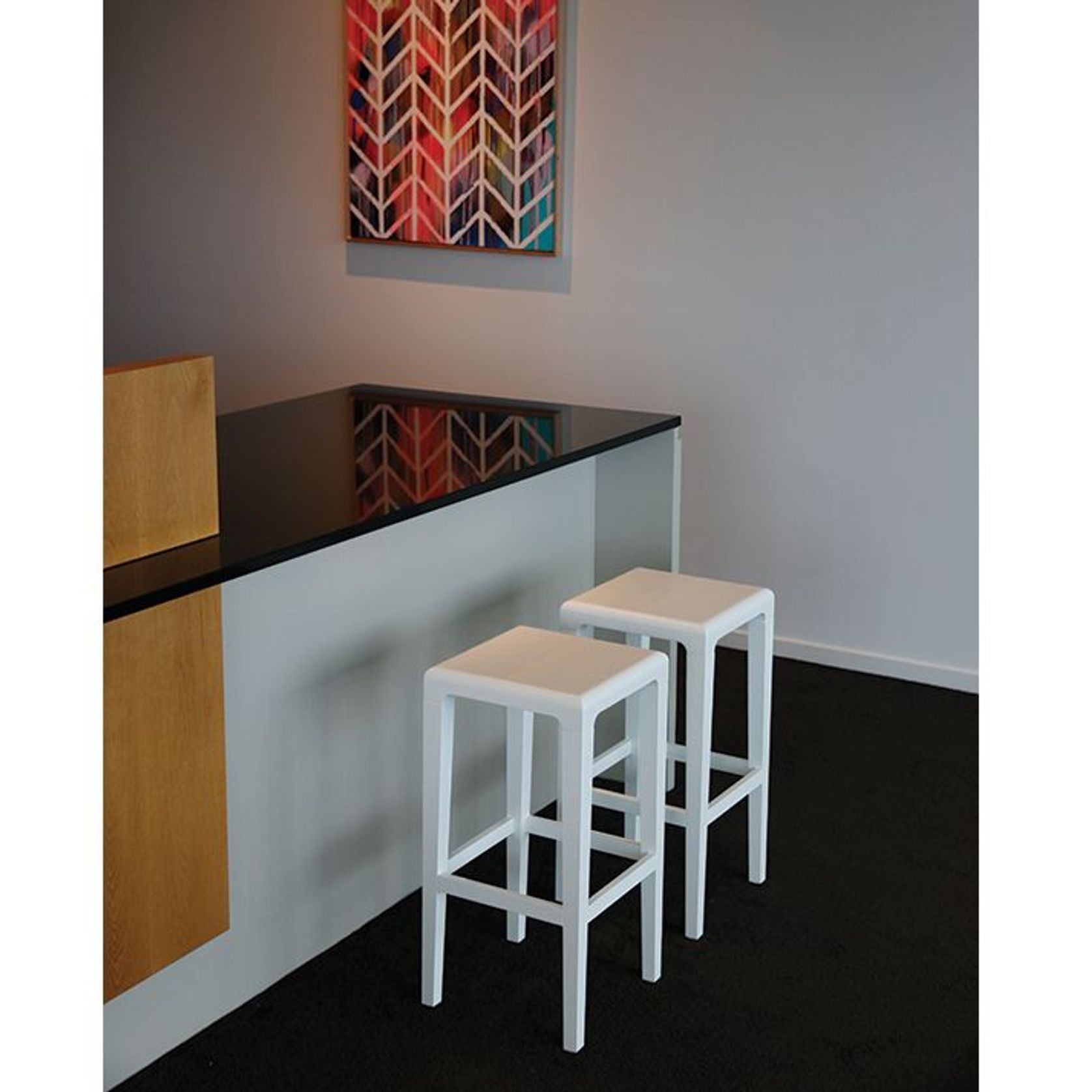 Rioja Kitchen Stool - White Painted - by TON gallery detail image