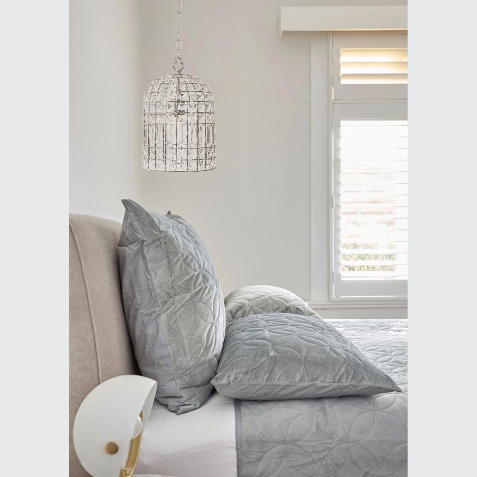 Whitney | Dome Glass Crystal Chandelier - Chrome gallery detail image