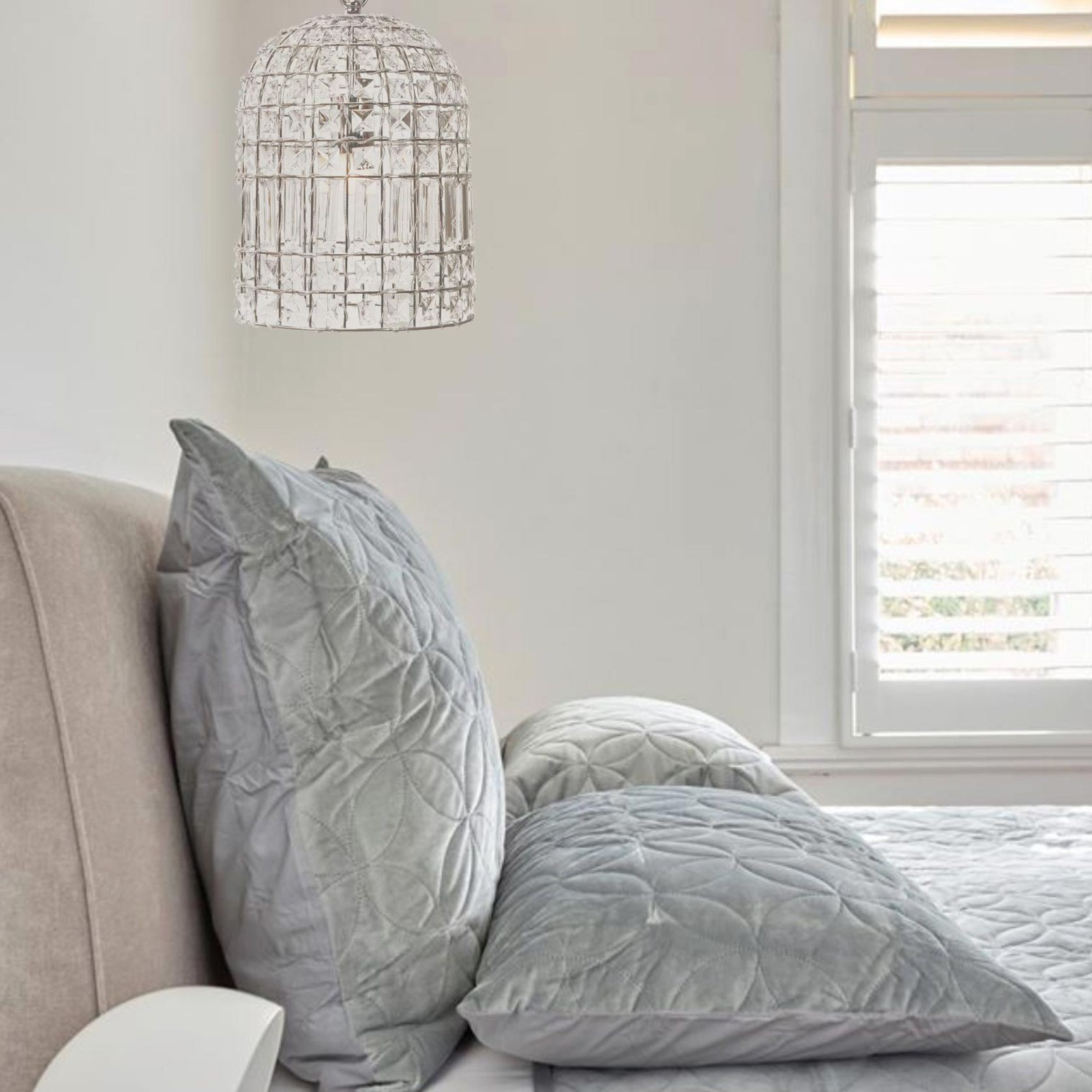 Whitney | Dome Glass Crystal Chandelier - Chrome gallery detail image