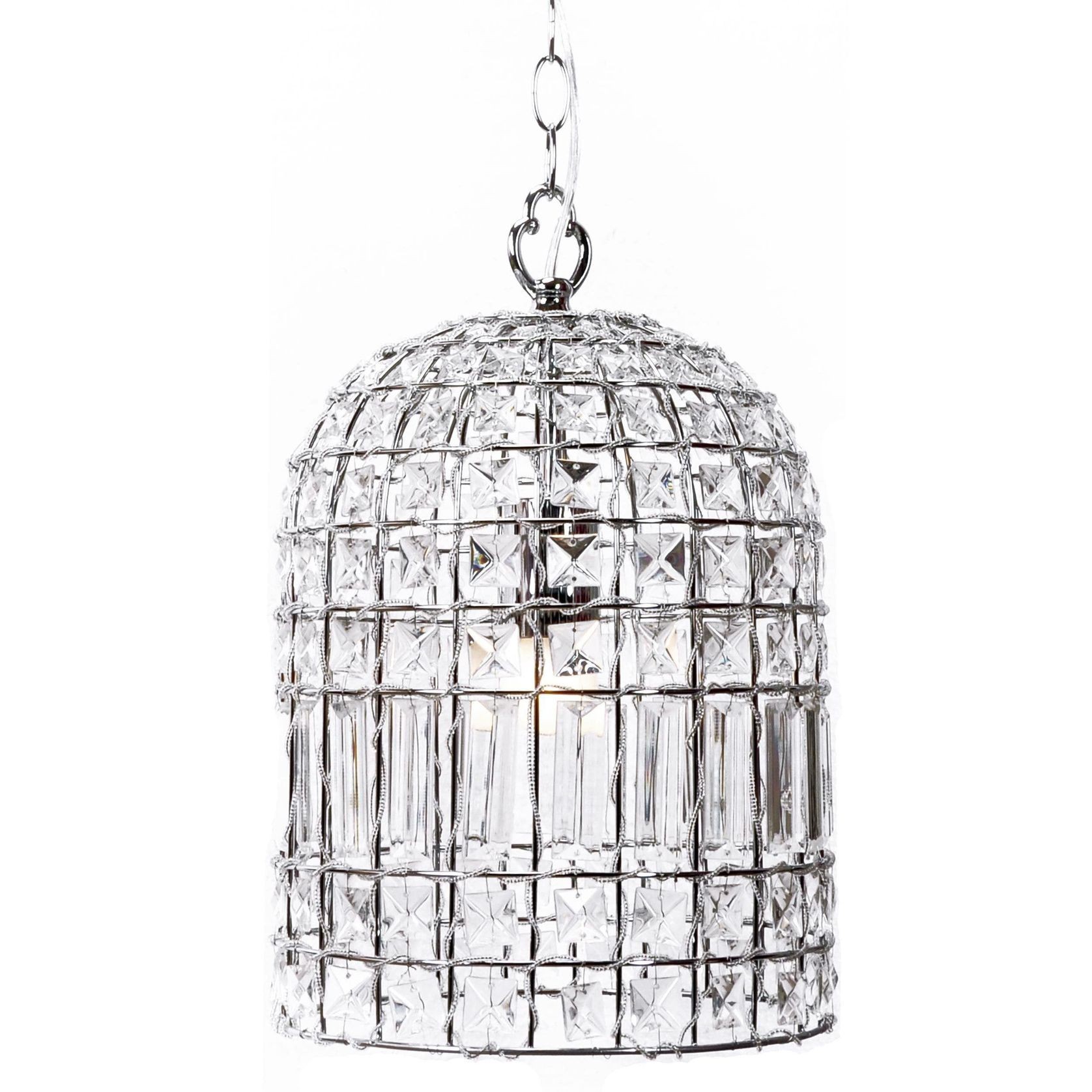 Whitney | Dome Glass Crystal Chandelier - Chrome gallery detail image