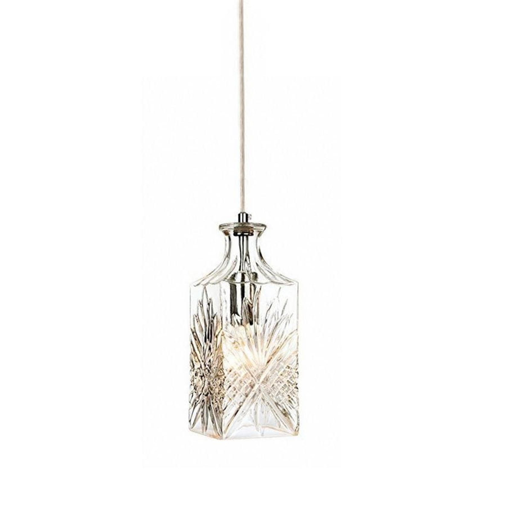 Wine Decanter Glass Pendant Light - Brandy gallery detail image