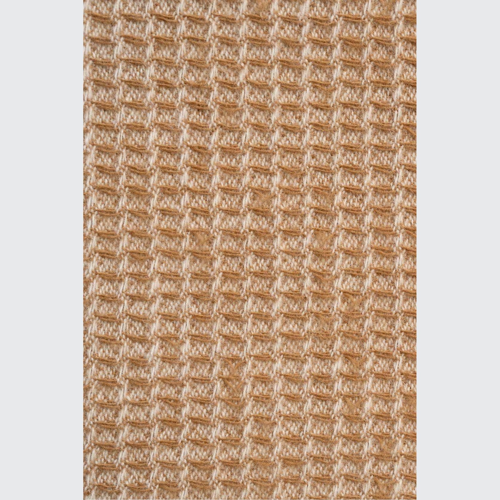 Ruanui Station Lambswool Waffle Throw - Winiata Wheat gallery detail image