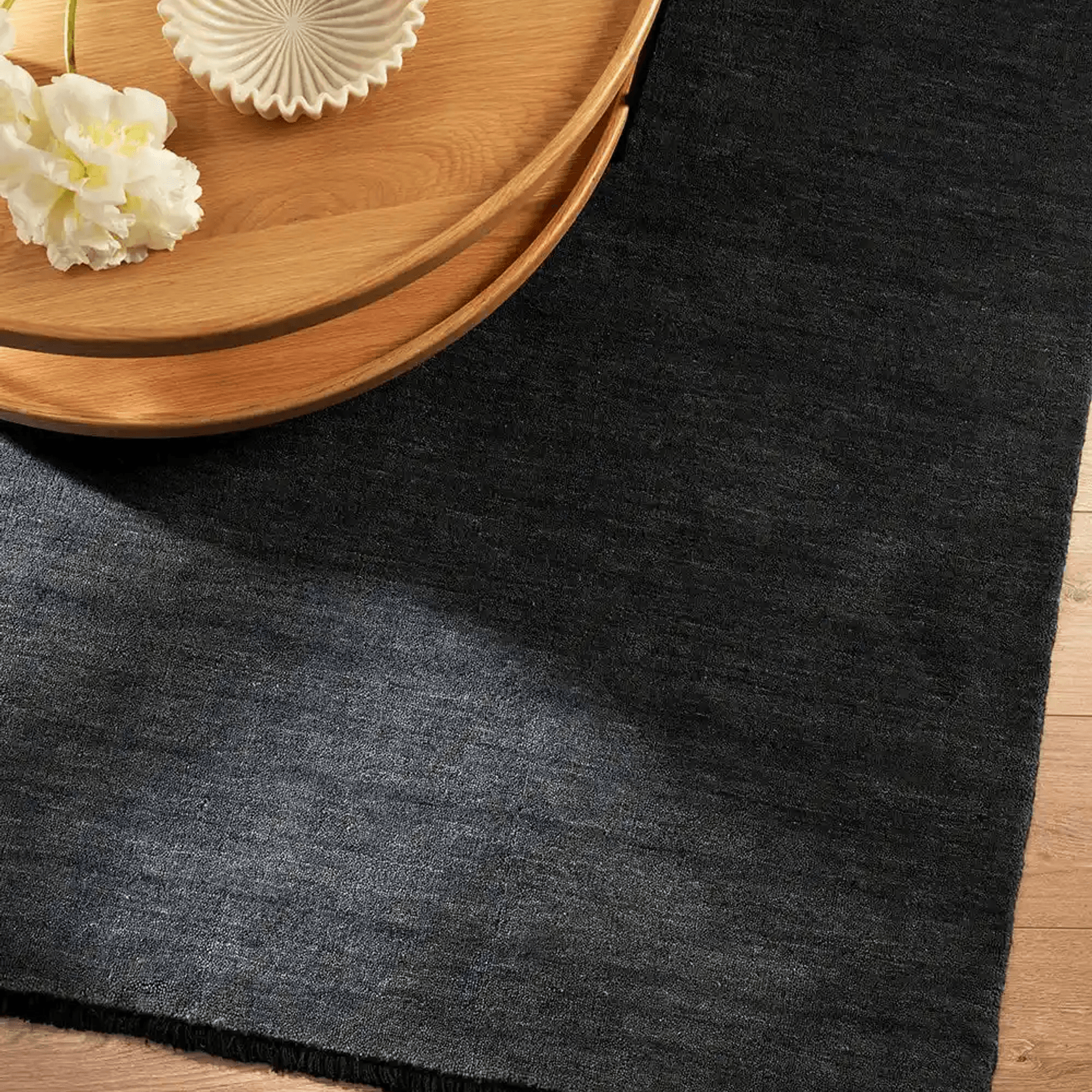 Baya Sandringham 100% NZ Wool Rug - Storm Blue gallery detail image