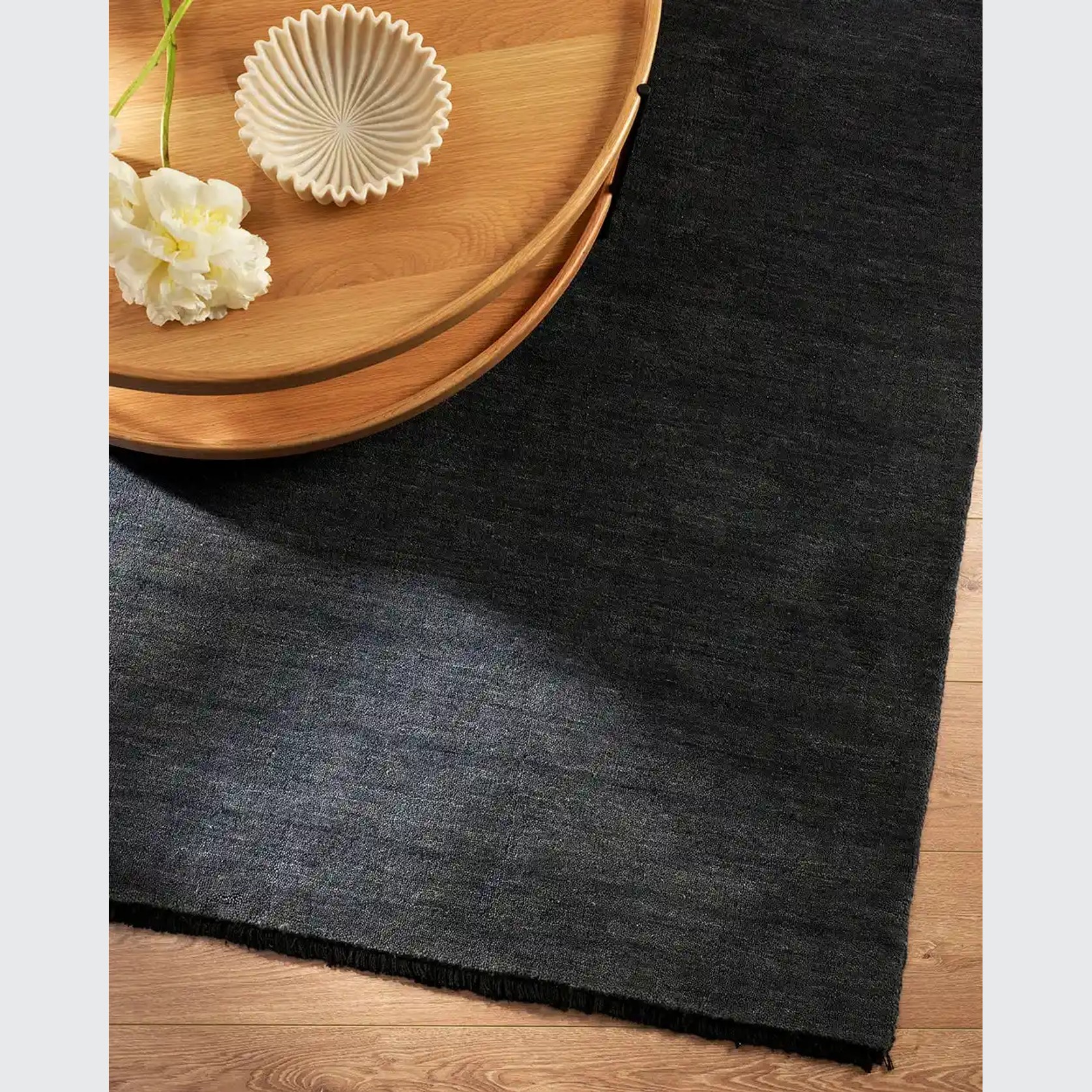 Baya Sandringham 100% Wool Rug - Storm Blue gallery detail image