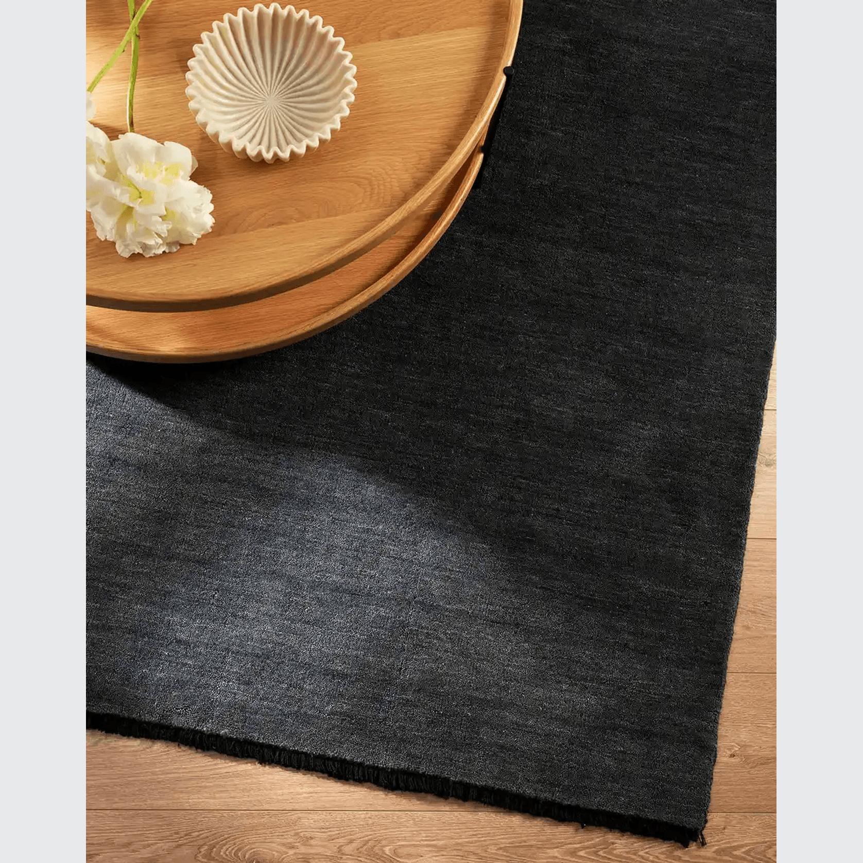 Baya Sandringham 100% NZ Wool Rug - Storm Blue gallery detail image