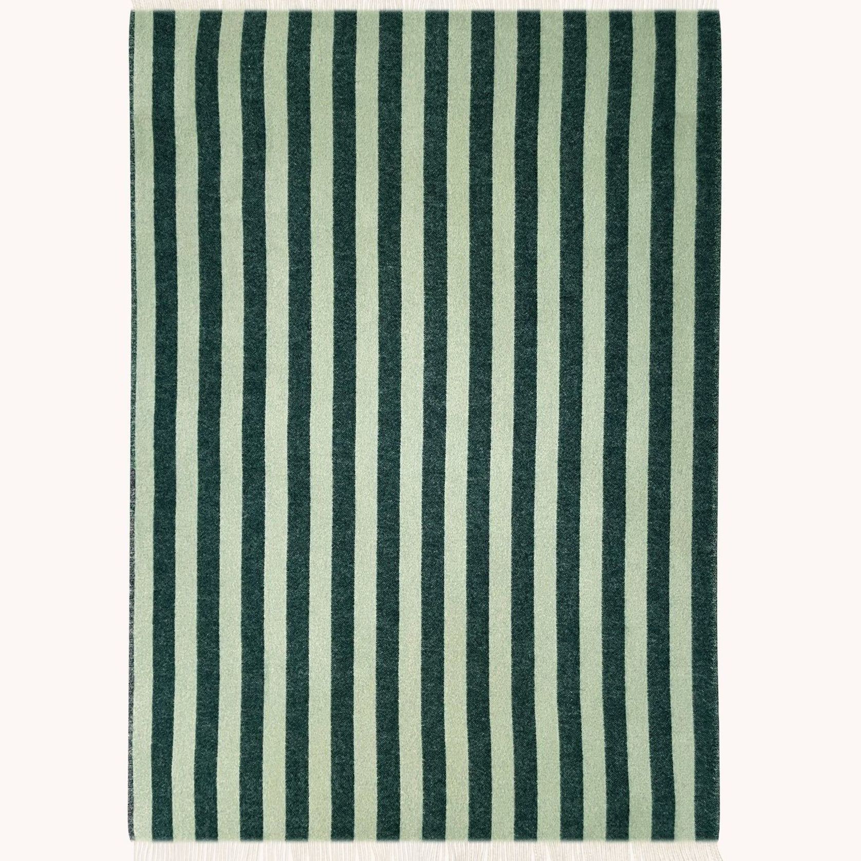 Maison Deux Candy Wrap - Green Sage | Large Reversible Wool Throw gallery detail image