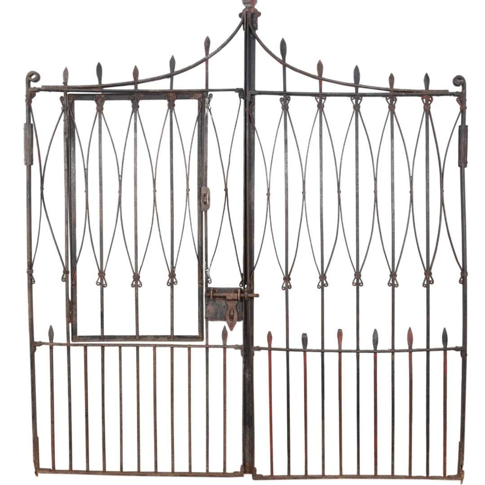 Original Wrought Iron Gate with wicket gate gallery detail image