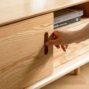 Yorko Natural Solid Oak TV unit gallery detail image