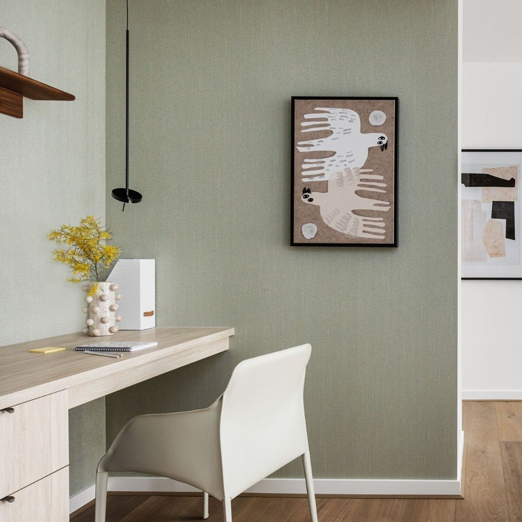 Rolla 1 Light Pendant in Matte Black gallery detail image
