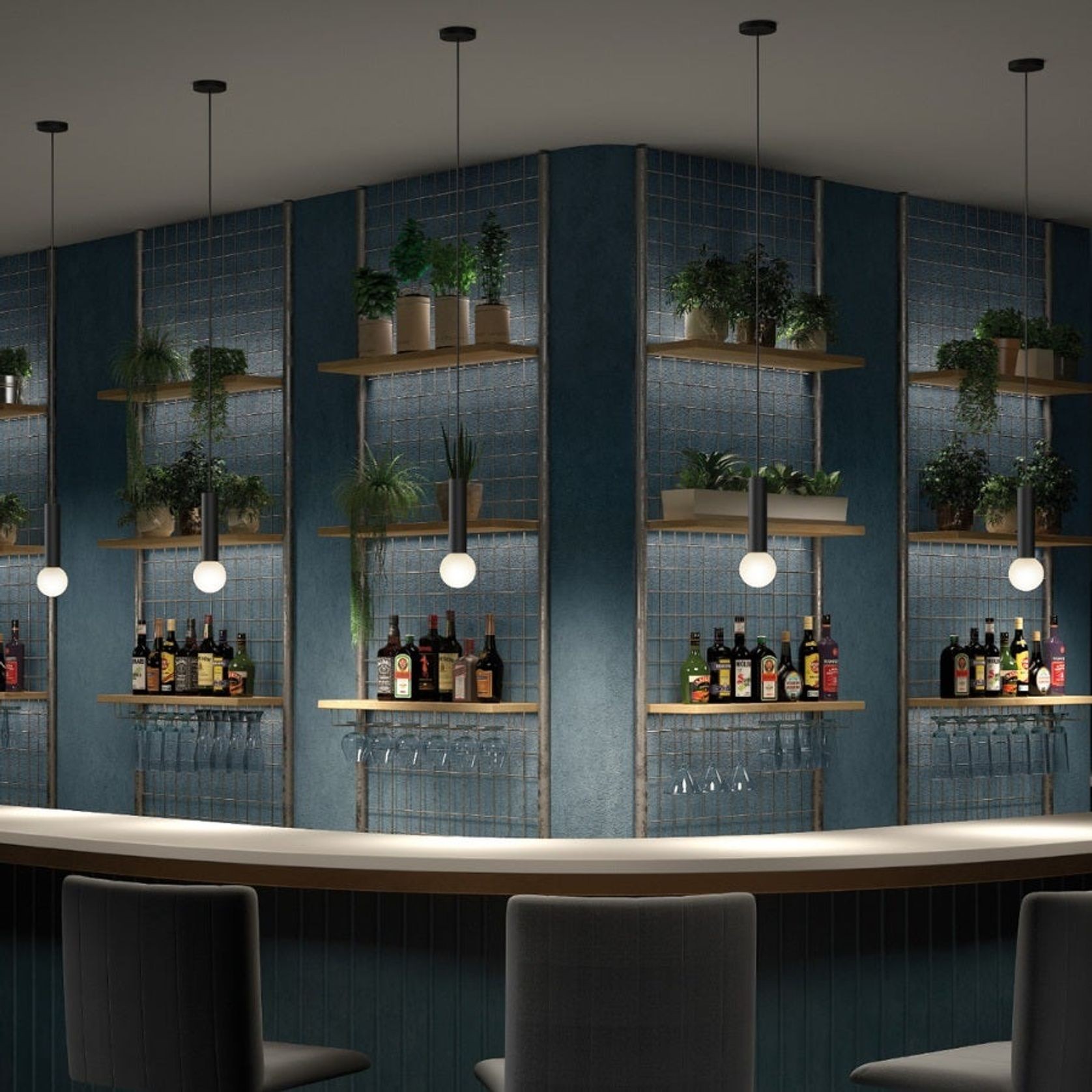 Moya Pendant Light in Metallic Black gallery detail image