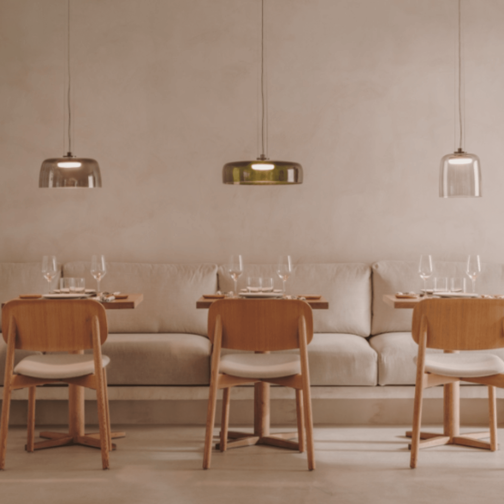 Lark 2 Shade Pendant - 42 cm in Fume gallery detail image