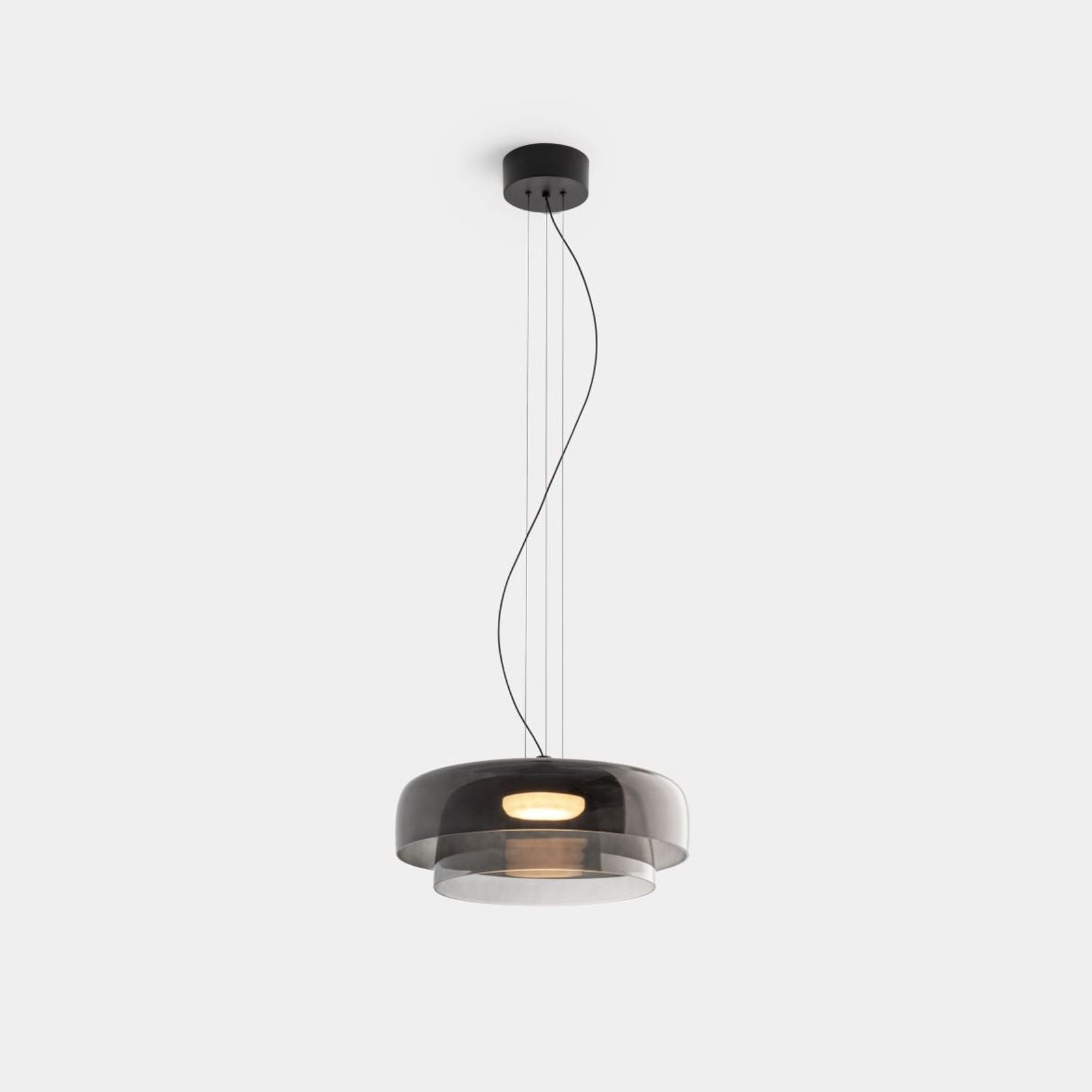 Lark 2 Shade Pendant - 42 cm in Fume gallery detail image