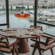 Lark 3 Shade Pendant - 42 cm in Amber gallery detail image