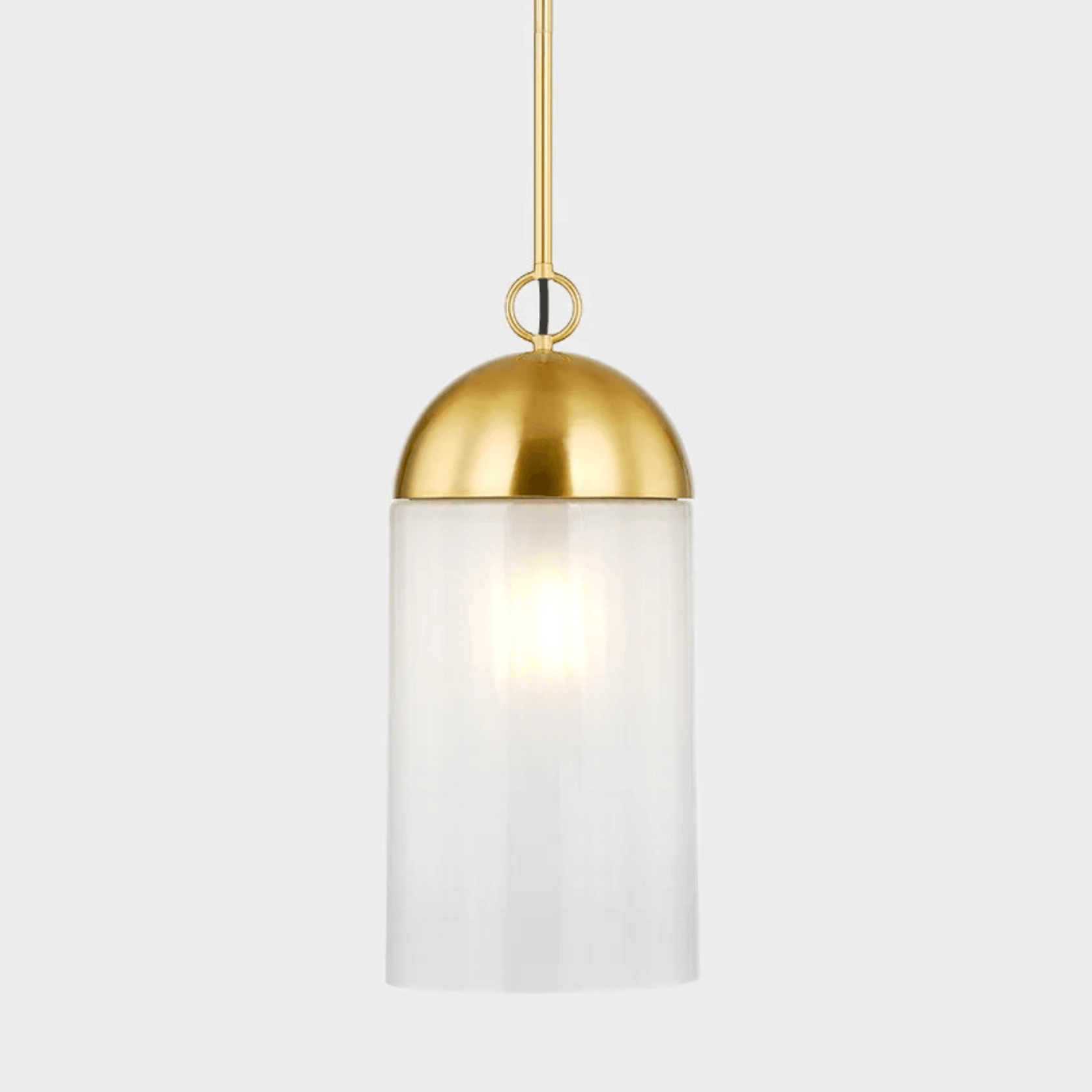 Lumi 1 Light Pendant in Aged Brass gallery detail image