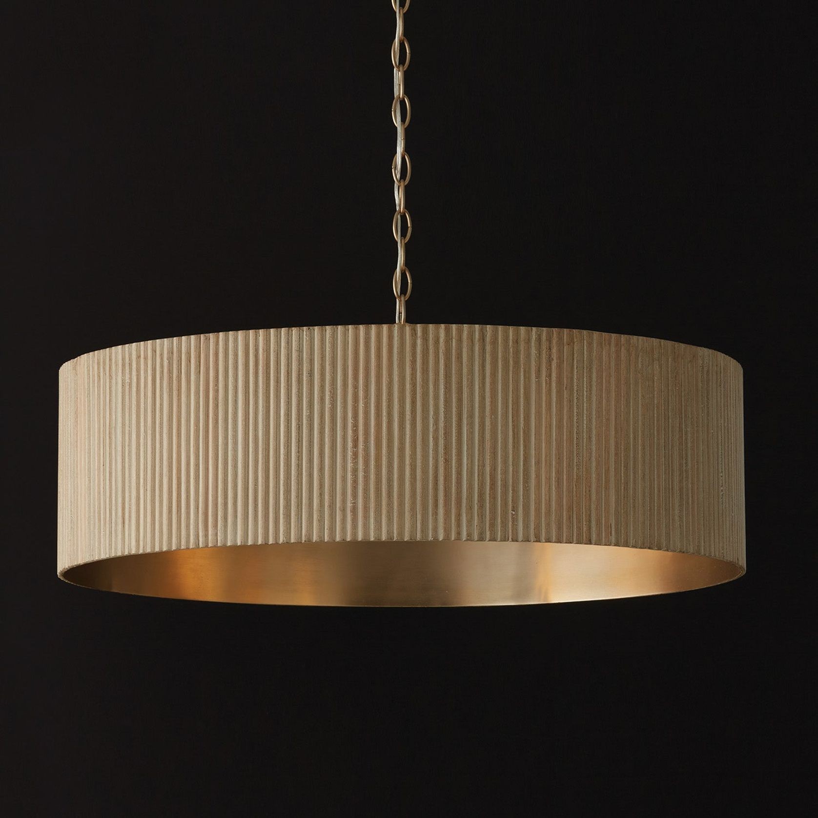 Cody 4 Light Pendant in White Wash & Matte Brass gallery detail image