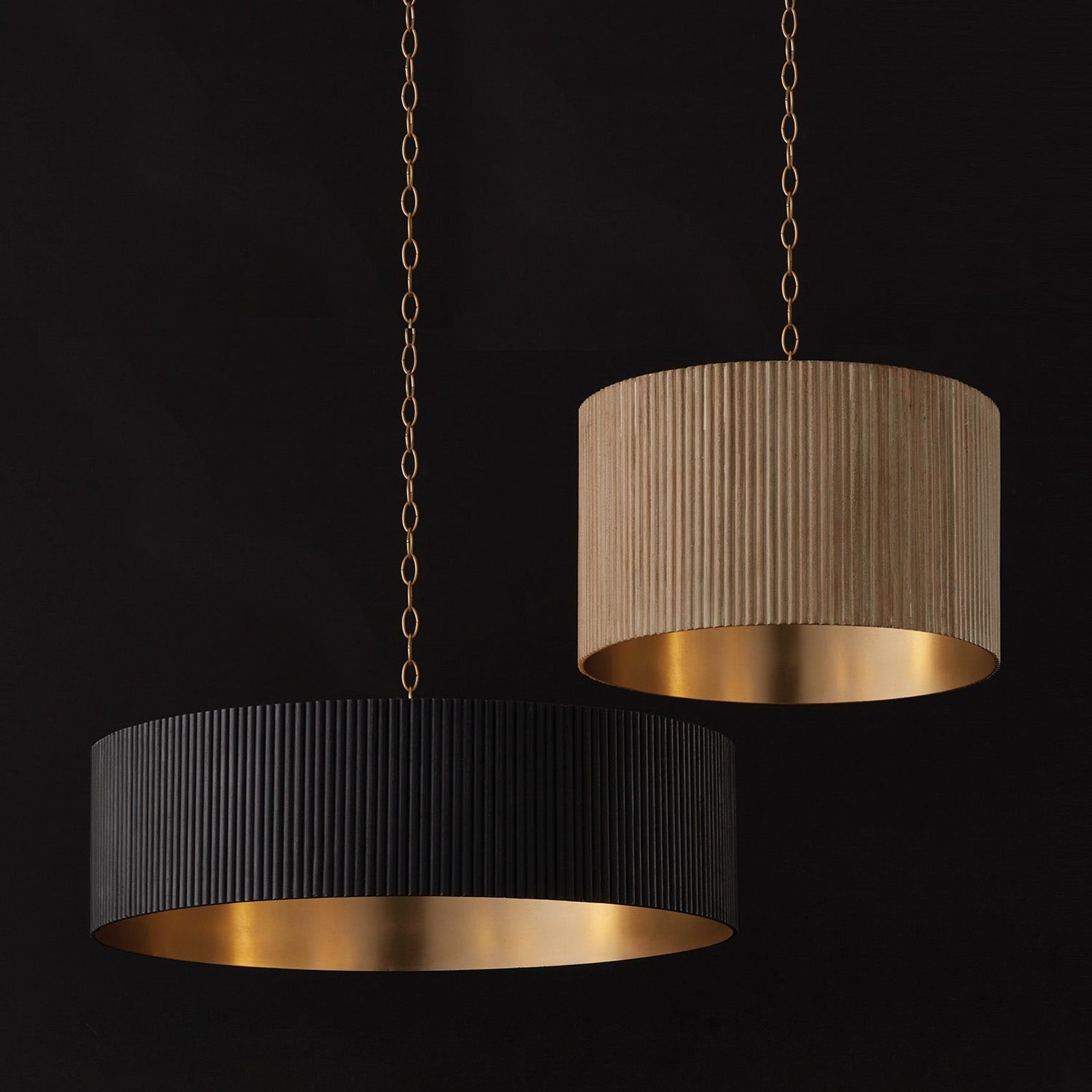 Cody 4 Light Pendant In Black Stain & Matte Brass gallery detail image