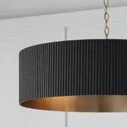 Cody 4 Light Pendant In Black Stain & Matte Brass gallery detail image