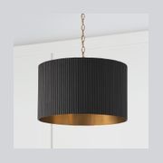 Cody 3 Light Pendant In Black Stain & Matte Brass gallery detail image