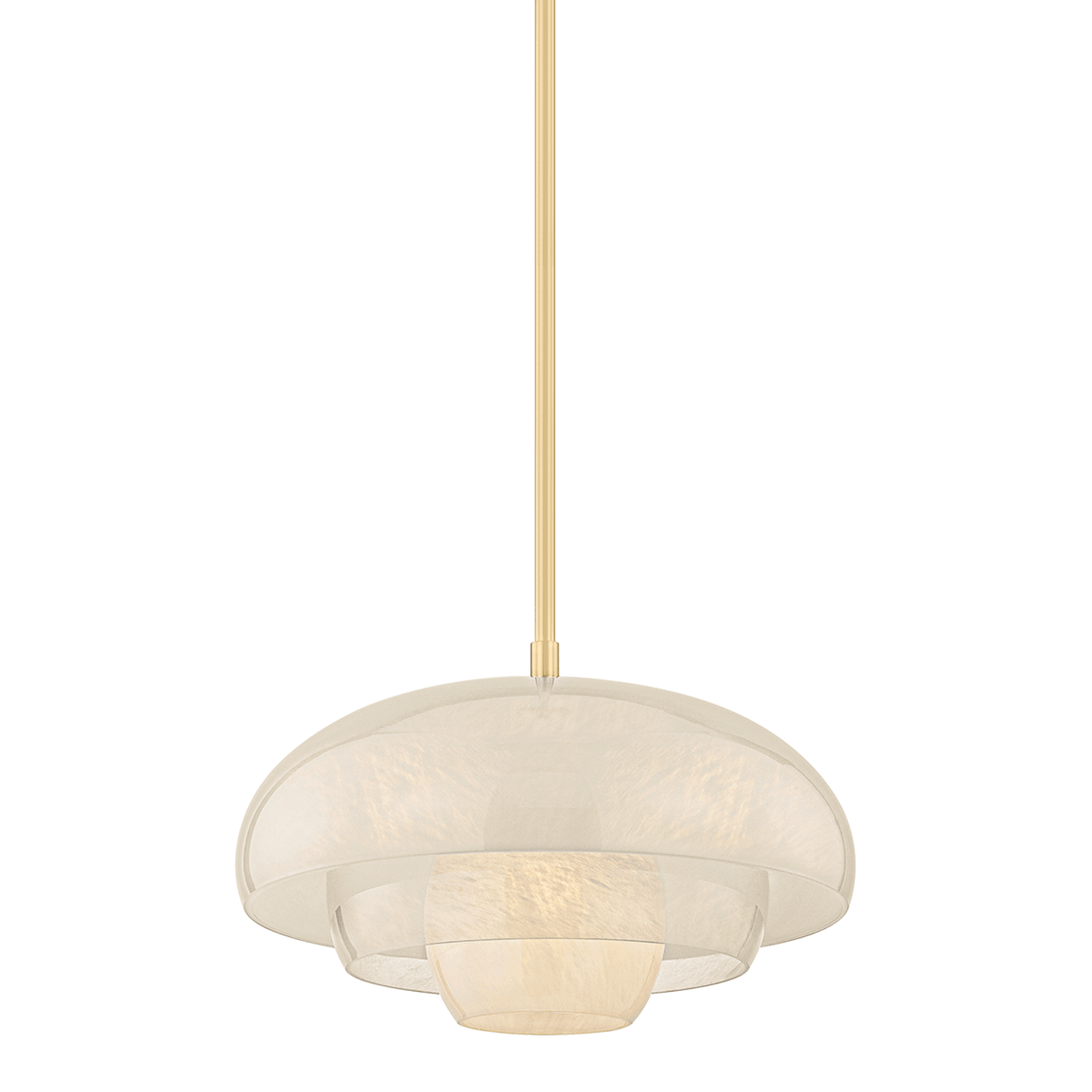 Farah 1 Light Pendant in Aged Brass gallery detail image