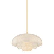 Farah 1 Light Pendant in Aged Brass gallery detail image