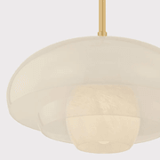 Farah 1 Light Pendant in Aged Brass gallery detail image