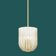 Sisi 3 Light Pendant in Aged Brass gallery detail image