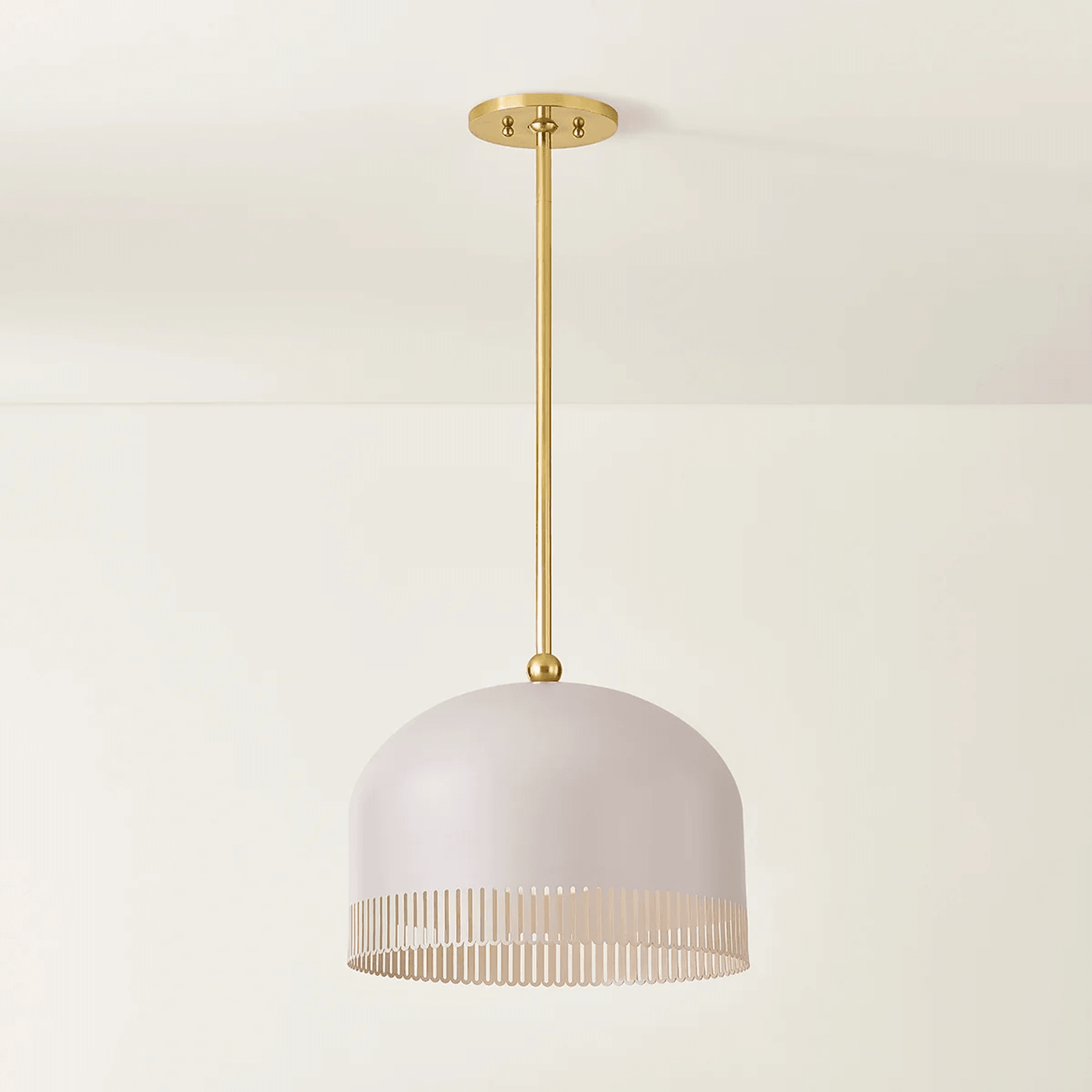 Posie 1 Light Pendant - Large in Natural Dust Pink gallery detail image