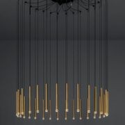 Candella 30 Light Chandelier in Matte Satin Brass gallery detail image