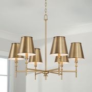 Barwon 6 Light Chandelier in Aged Brass gallery detail image