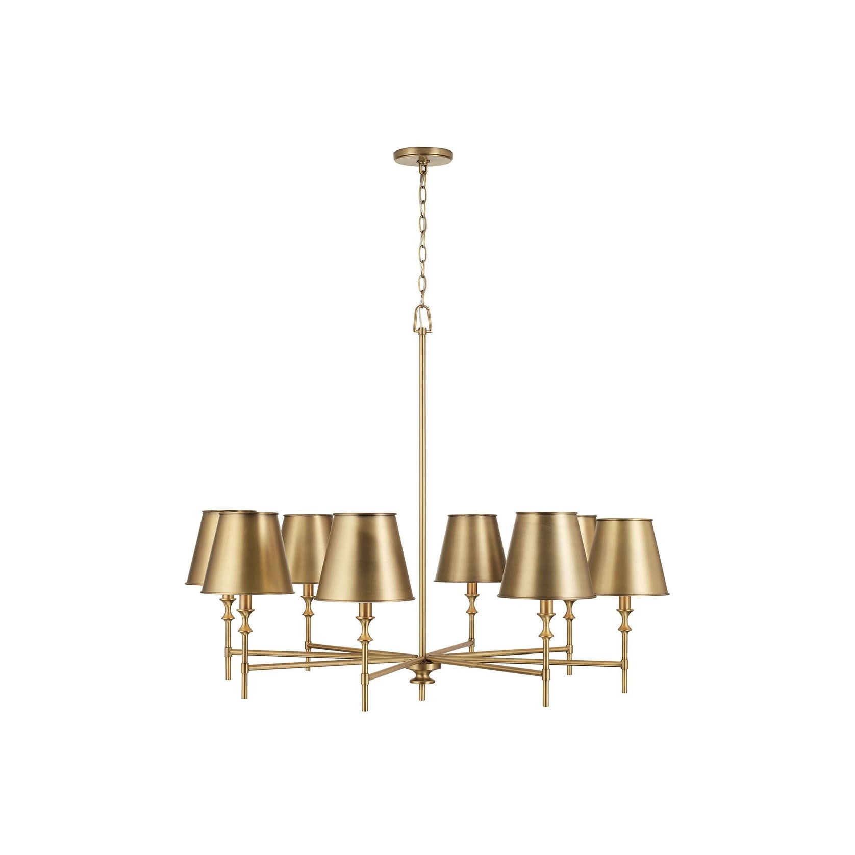 Barwon 8 Light Chandelier in Aged Brass gallery detail image