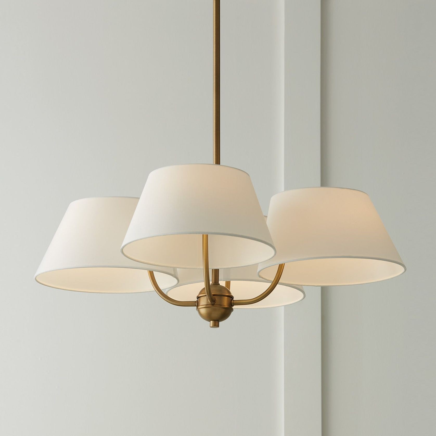 Rigby 4 Light Chandelier in Aged Brass gallery detail image
