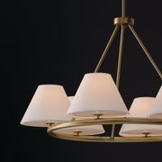 Welsh 6 Light Ring Chandelier in Matte Brass gallery detail image