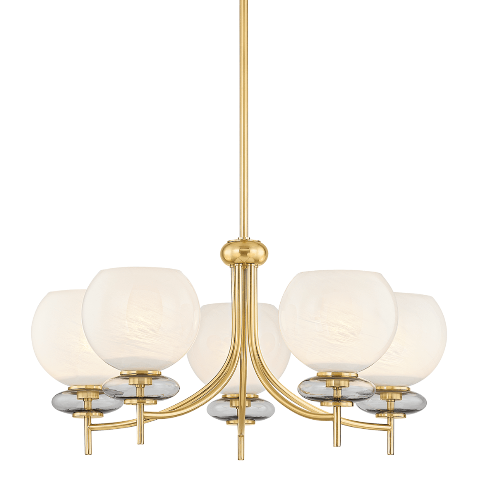 Farah 5 Light Chandelier In Aged Brass gallery detail image