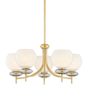 Farah 5 Light Chandelier In Aged Brass gallery detail image