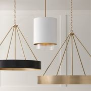 Swell 4 Light Chandelier in Matte Brass & Black gallery detail image