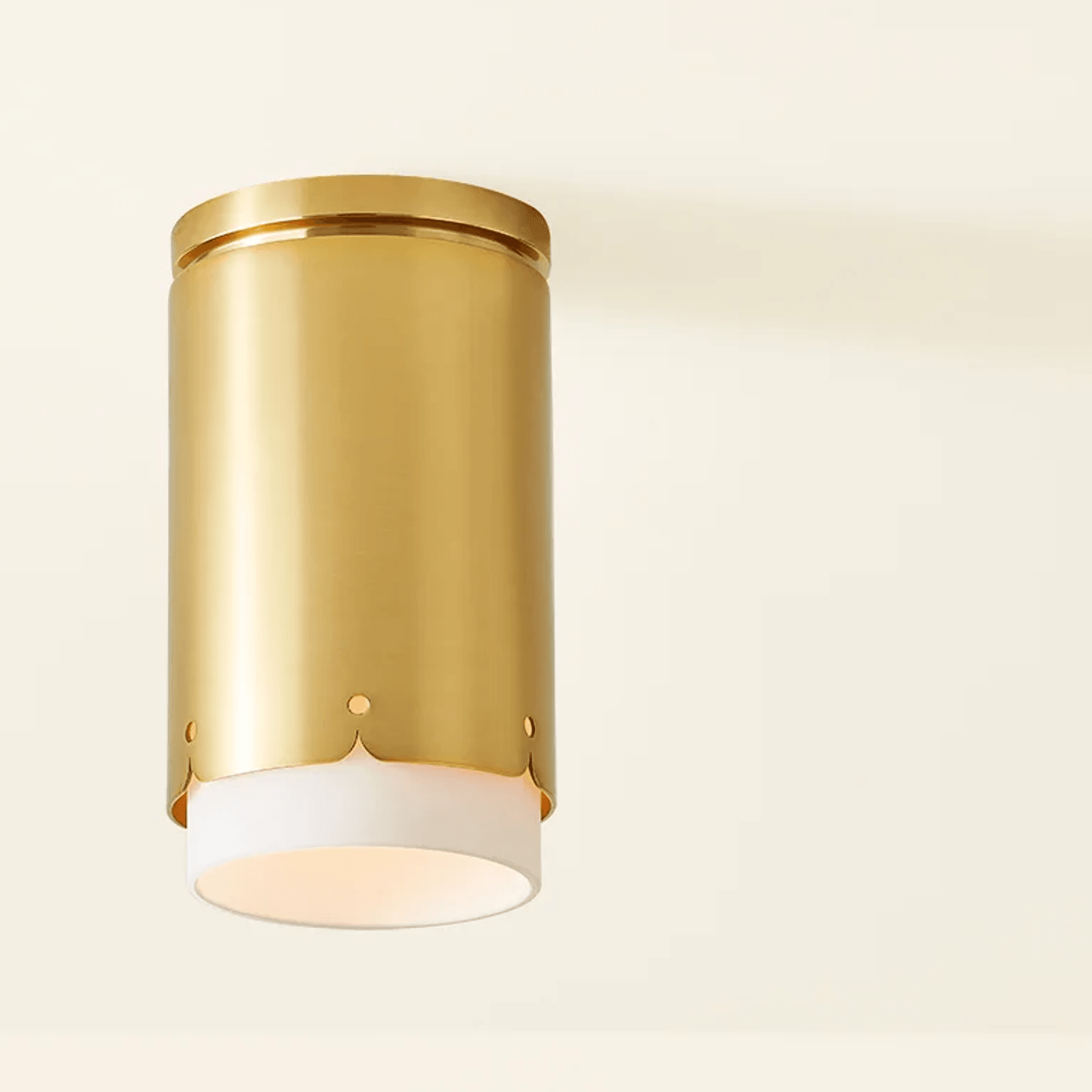 Addie 1 Light Flush Mount In Aged Brass gallery detail image