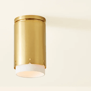 Addie 1 Light Flush Mount In Aged Brass gallery detail image