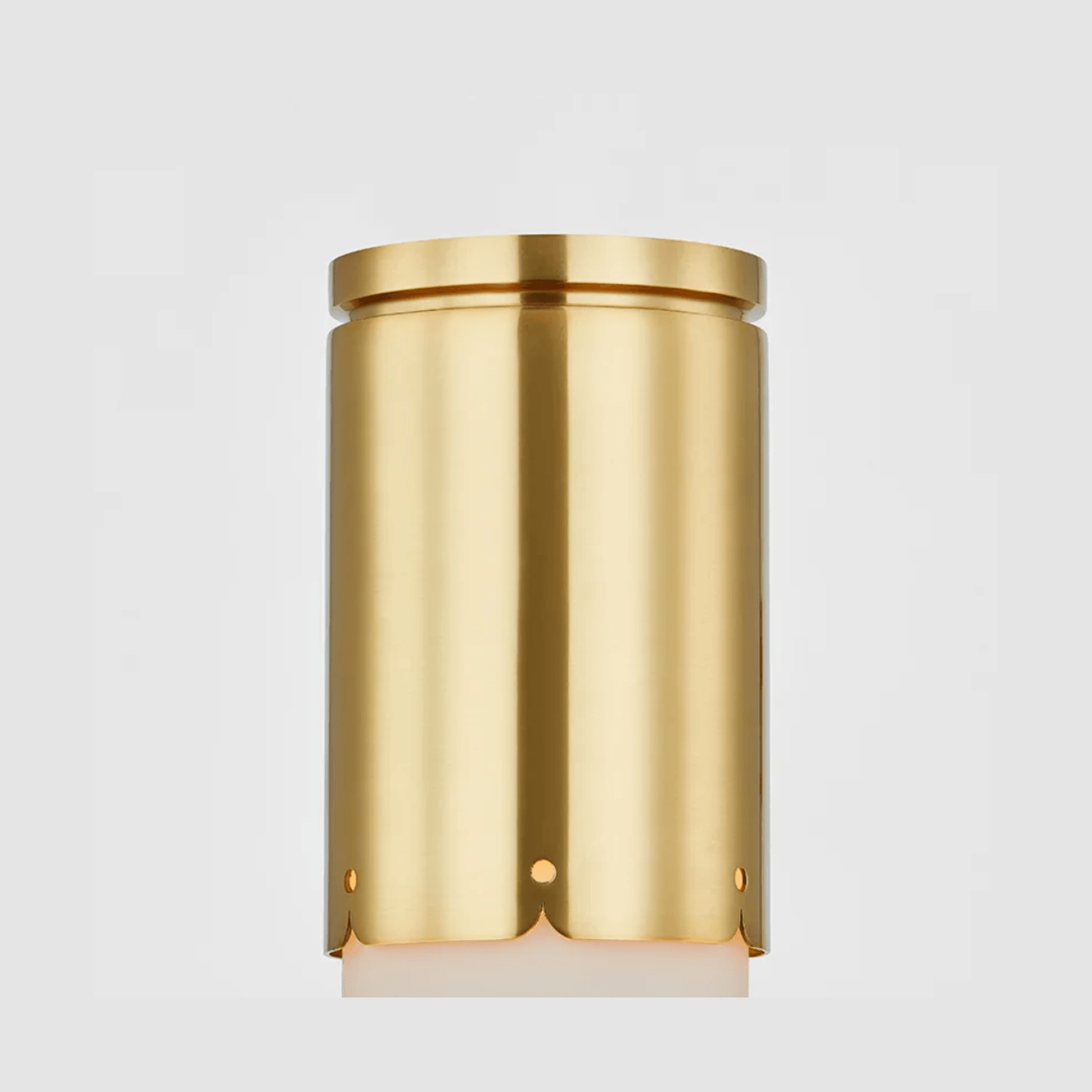 Addie 1 Light Flush Mount In Aged Brass gallery detail image