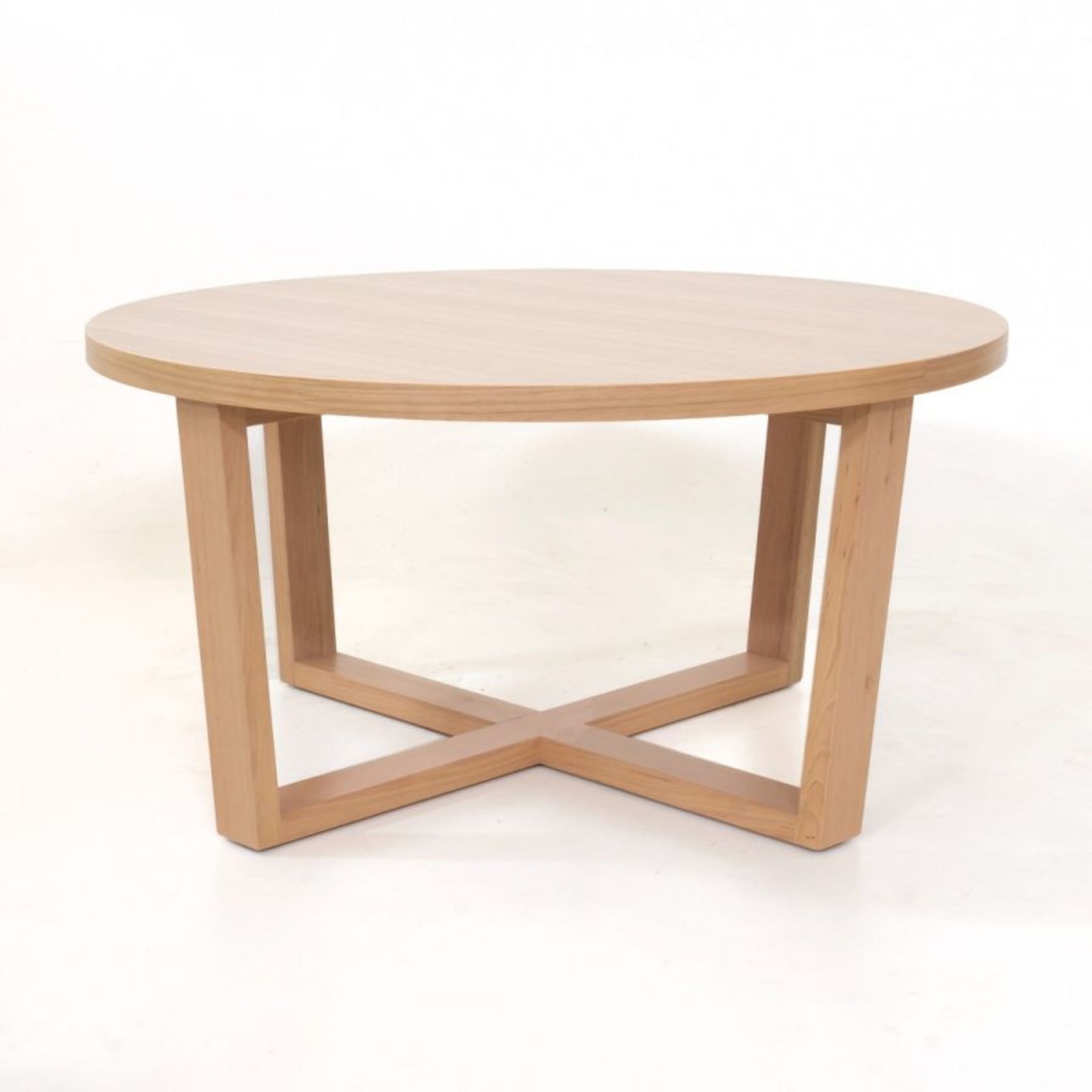 Viva Round Coffee Table, Veneer Top, Clear or Stained gallery detail image