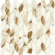 Calacatta Imperial Twist Satin Mosaic | Tile Space gallery detail image