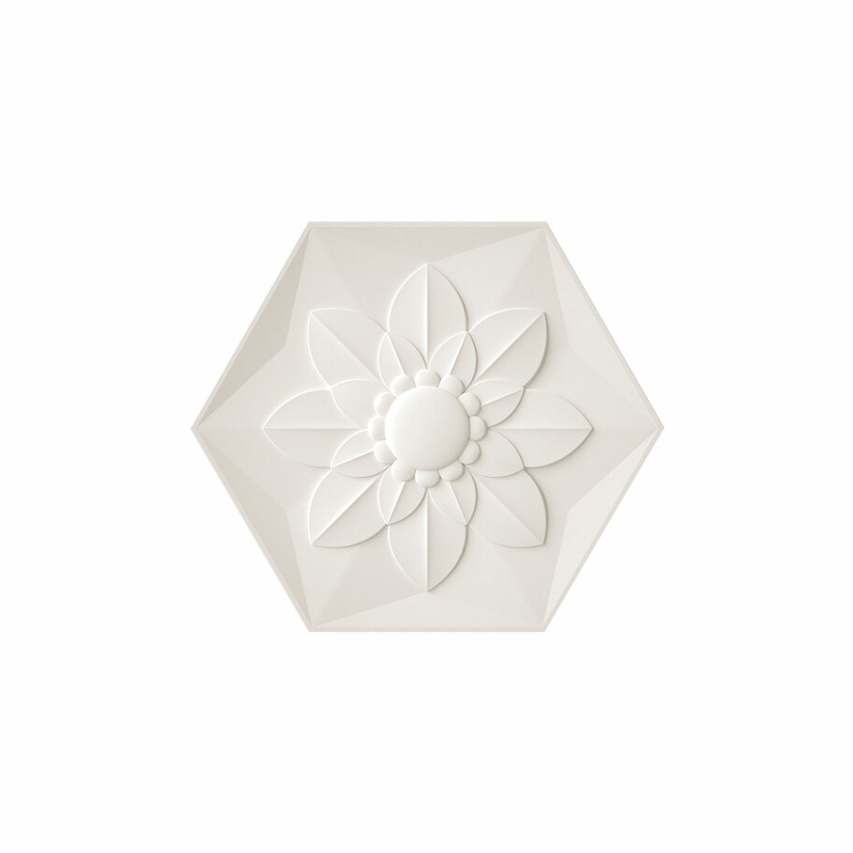 White Frozen Flower Ceramic Wall Tile gallery detail image