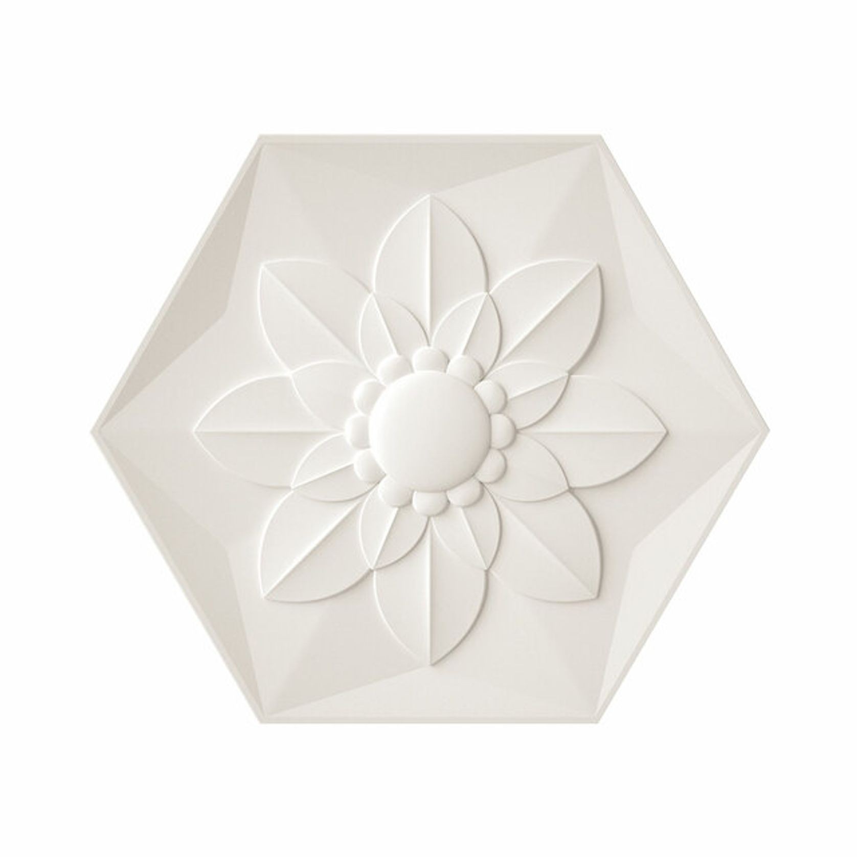 White Frozen Flower Ceramic Wall Tile gallery detail image