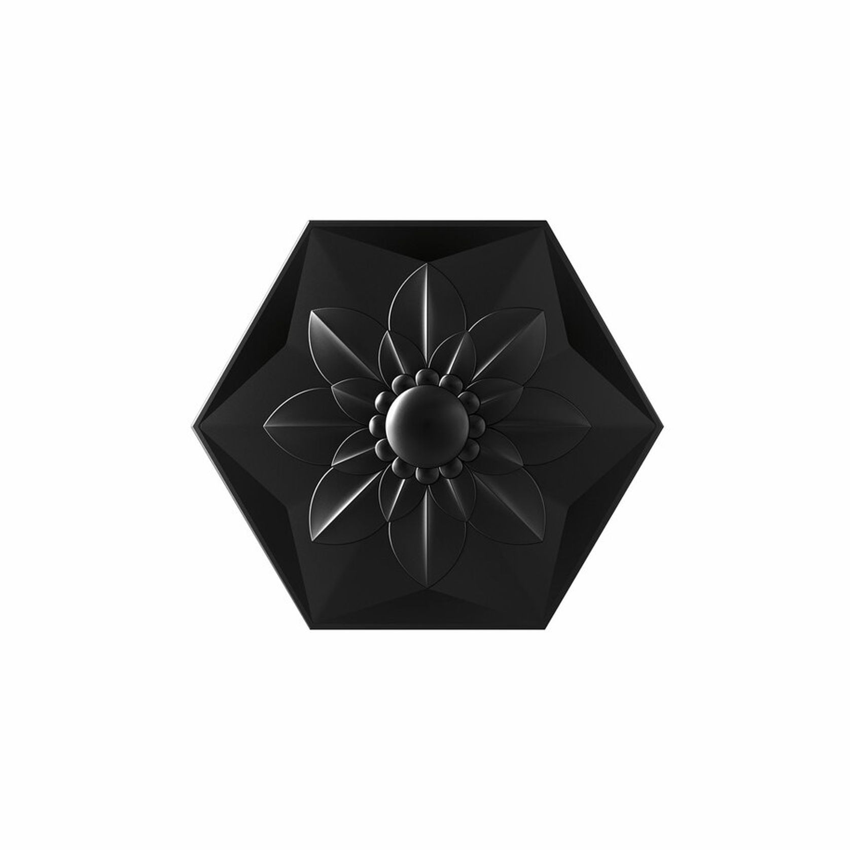 Black Frozen Flower Ceramic Wall Tile gallery detail image