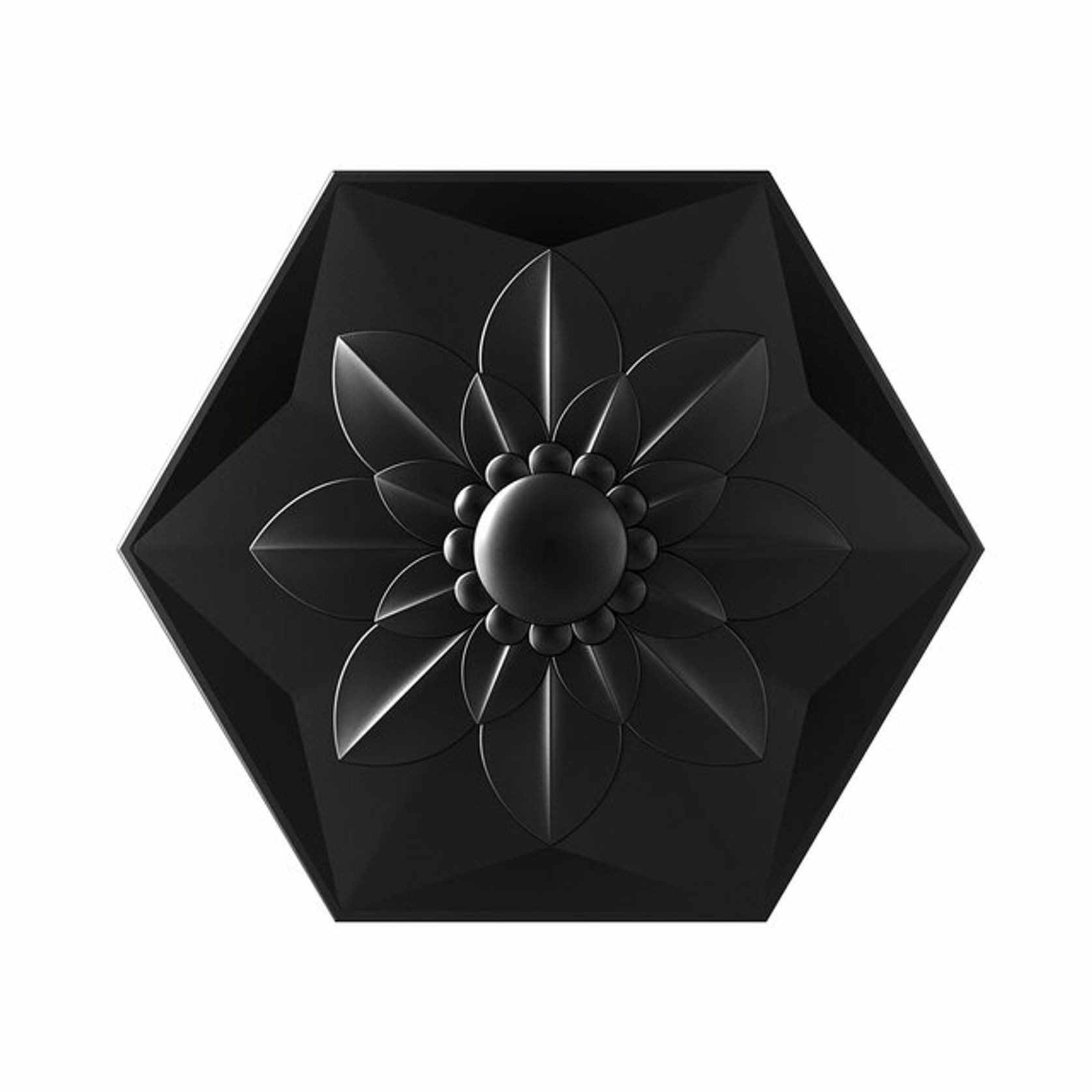 Black Frozen Flower Ceramic Wall Tile gallery detail image