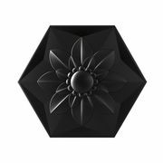 Black Frozen Flower Ceramic Wall Tile gallery detail image