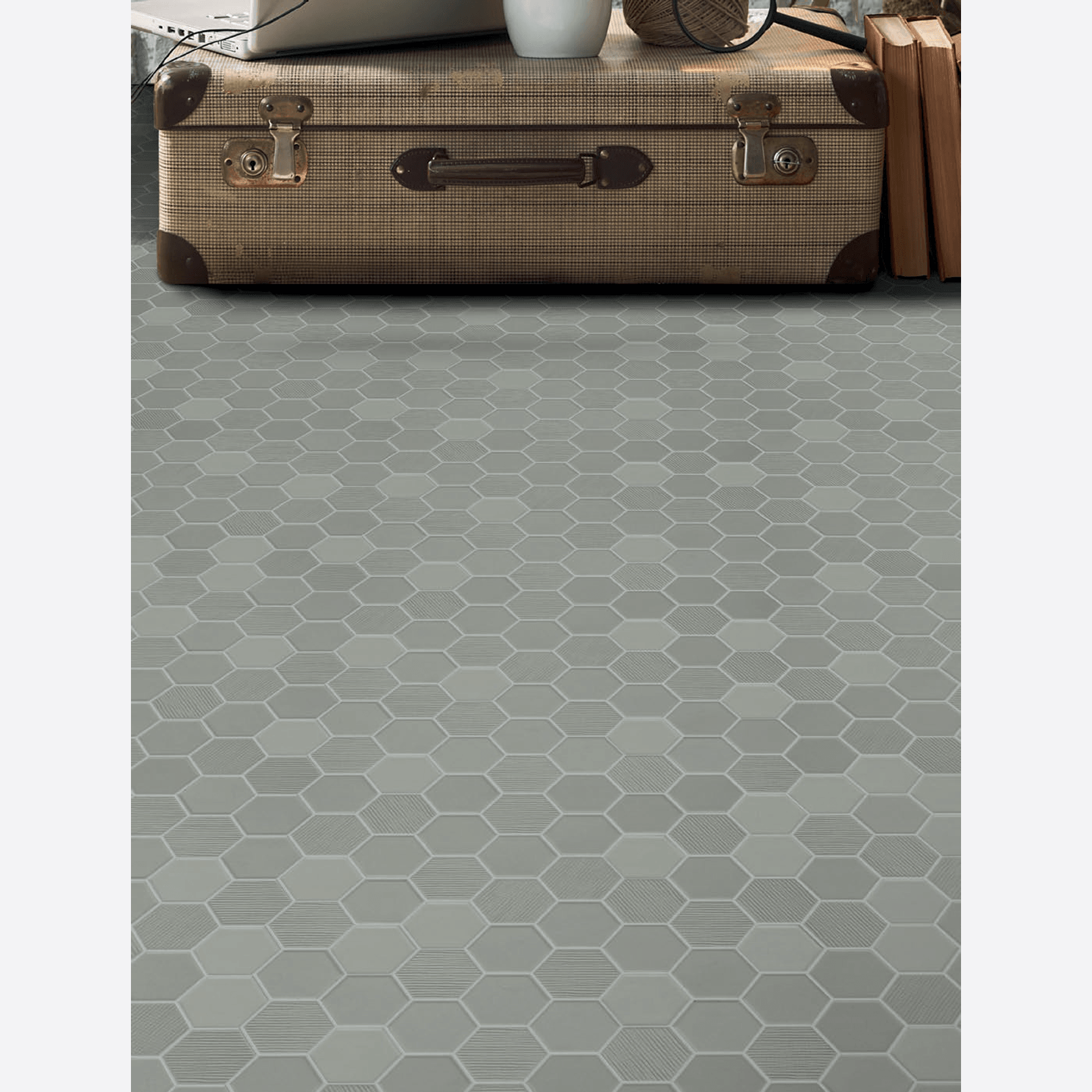 Beton Still Hex Mosaic Tiles gallery detail image