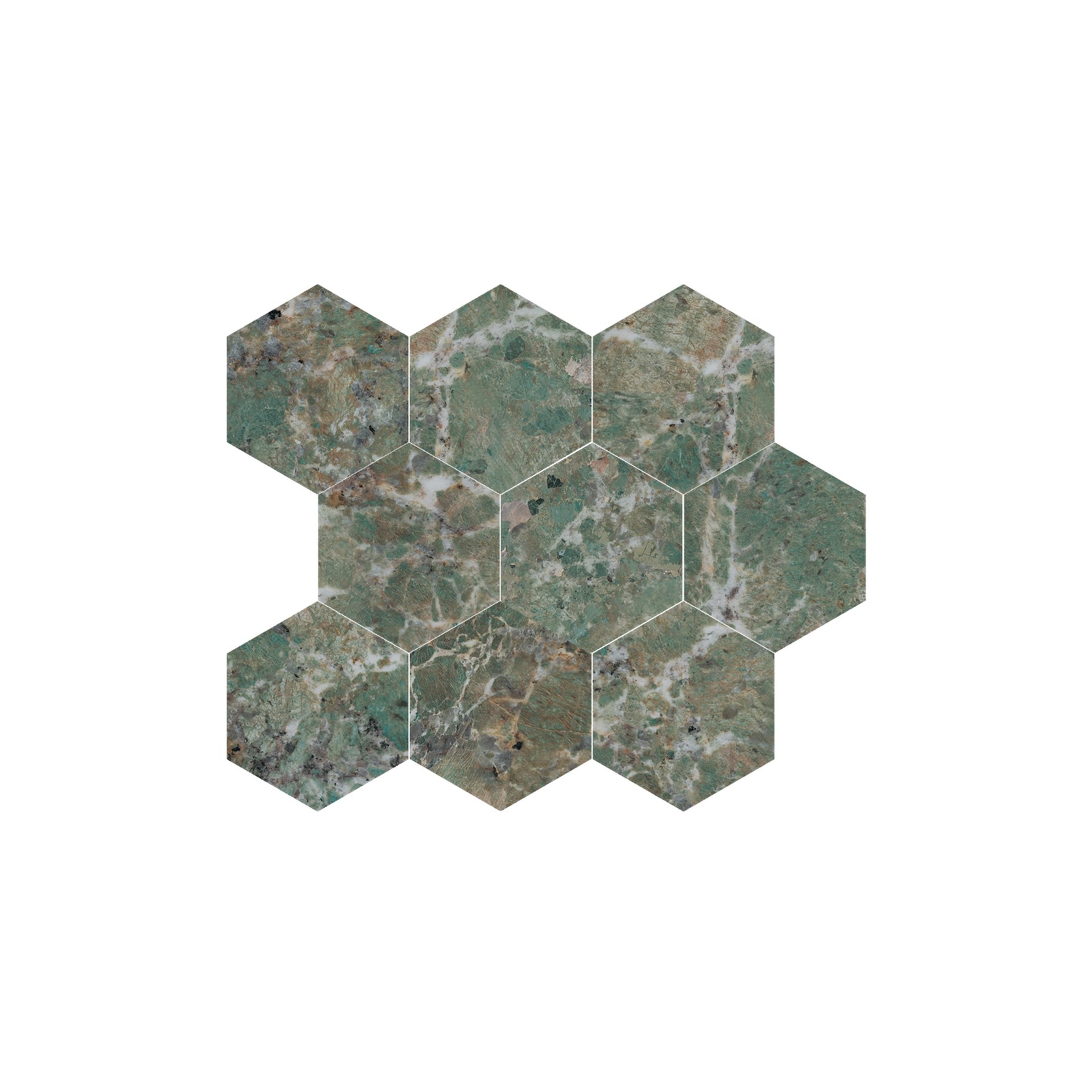 Amazzonite Hex Mosaic | Tile Space gallery detail image