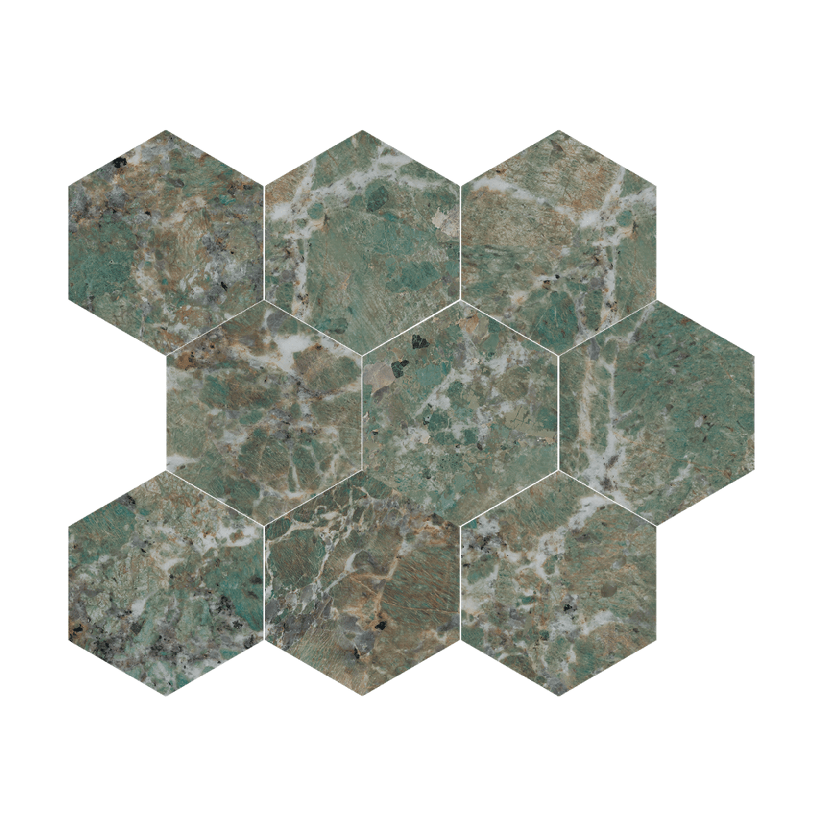 Amazzonite Hex Mosaic | Tile Space gallery detail image